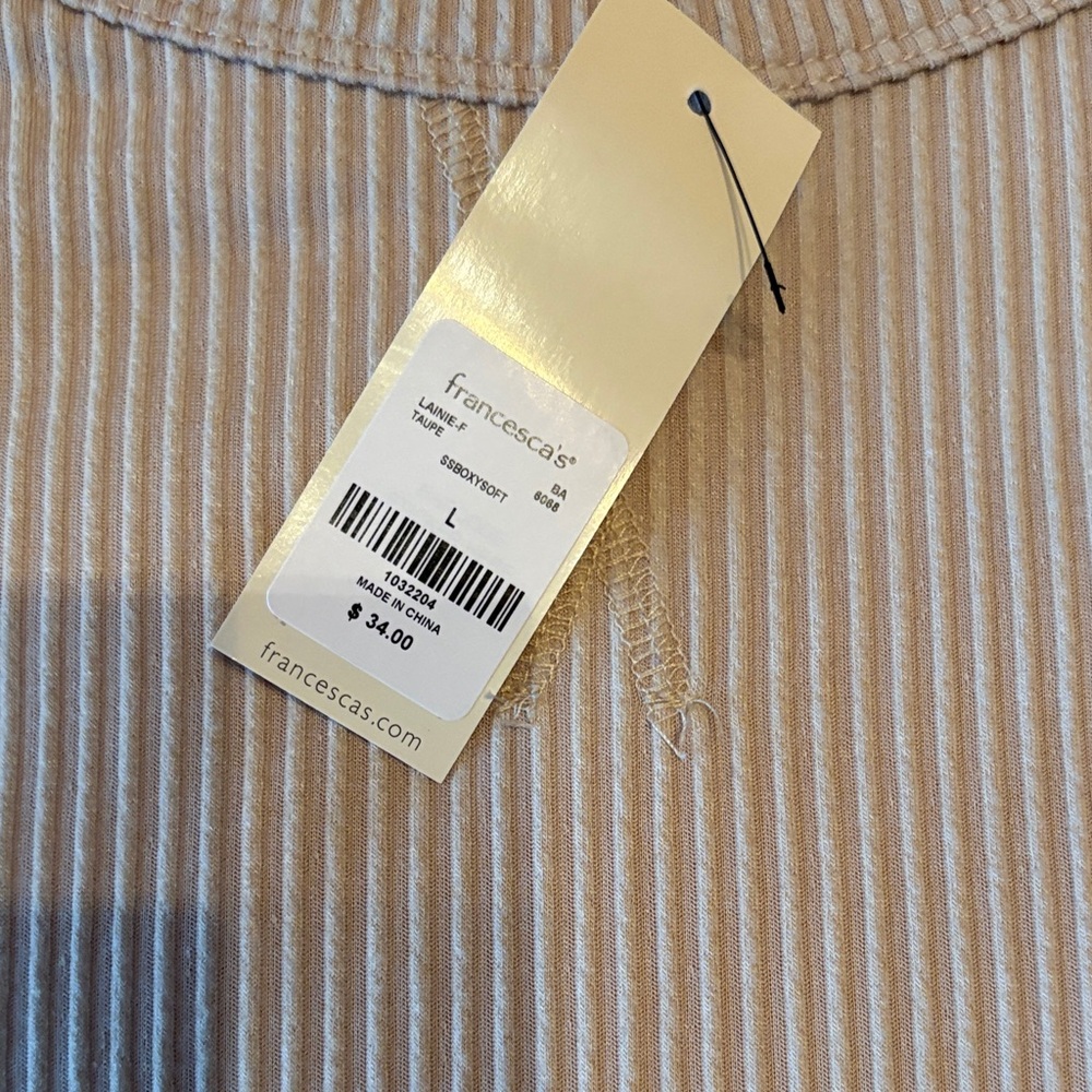 Blue Rain Tan Ribbed Crop Top - Picture 5 of 5